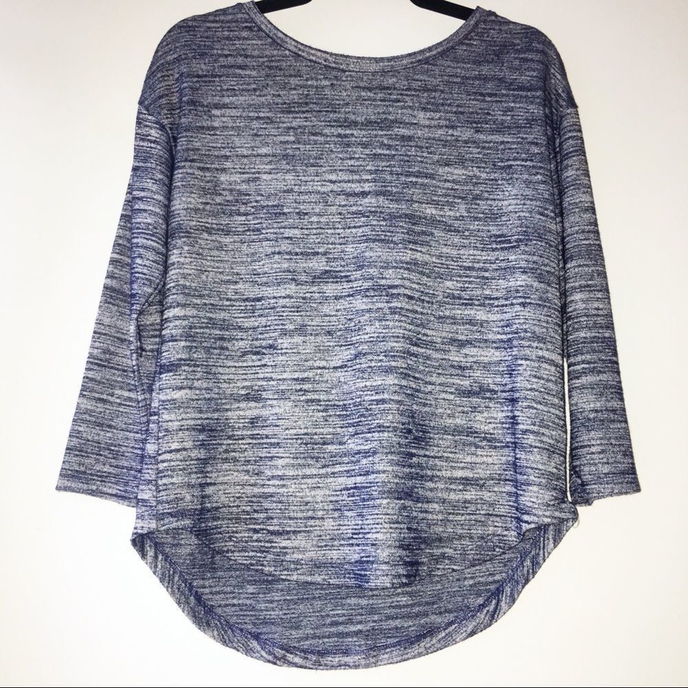 — George — Rayon Blend blue 3/4 length sleeve top